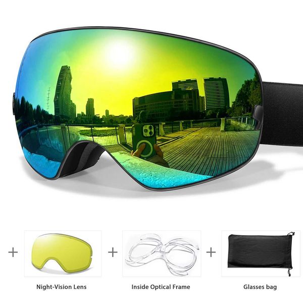 Ski Goggles Snow Ski Goggles Double Layers Sponge Anti-fog Glasses UV400 Outdoor Sports Snowboard Snowmobile Eyewear Gifts H241104