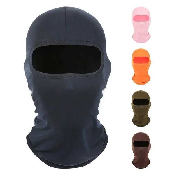 Sun Visor Ice Silk Full Face Mask Outdoor Fishing Motorcycle Windproof Ultraviolet Protection Mask Hood Black Balaclava MasqueXJ241122
