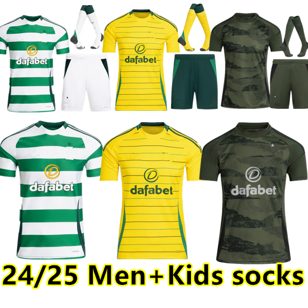 Celtic 24 25 KYOGO Football Shirt Fc 2024 Home Away Third Soccer Jerseys CeLtIC DAIZEN REO McGREGOR 135 Years Hoops Anniversary men kids Iri