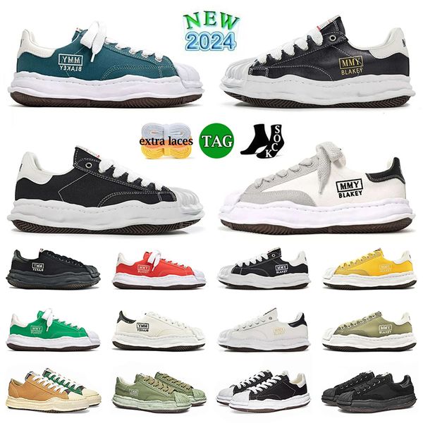 New Pattern Sneakers Tennis Maison Athletic Shoes Runners Dissolving Shoes Low Cut Platform Rubber Summer Mens Mihara Yasuhiro Black White R