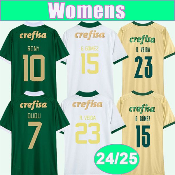 24 25 Palmeiras Womens Soccer Jerseys RONY DUDU ENDRICK G. GOMEZ MARCOS ROCHA VANDERLAN MAYKE LUAN BRENO LOPES Home Away 3rd Football Shirts