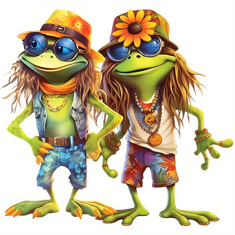 TEMU 1pc Pattern Heat Transfer Decal - With Glasses & Accessories, Easy To Apply, Washable & Iron-on For T-shirts, Masks, Jeans, Backpacks, Hats,