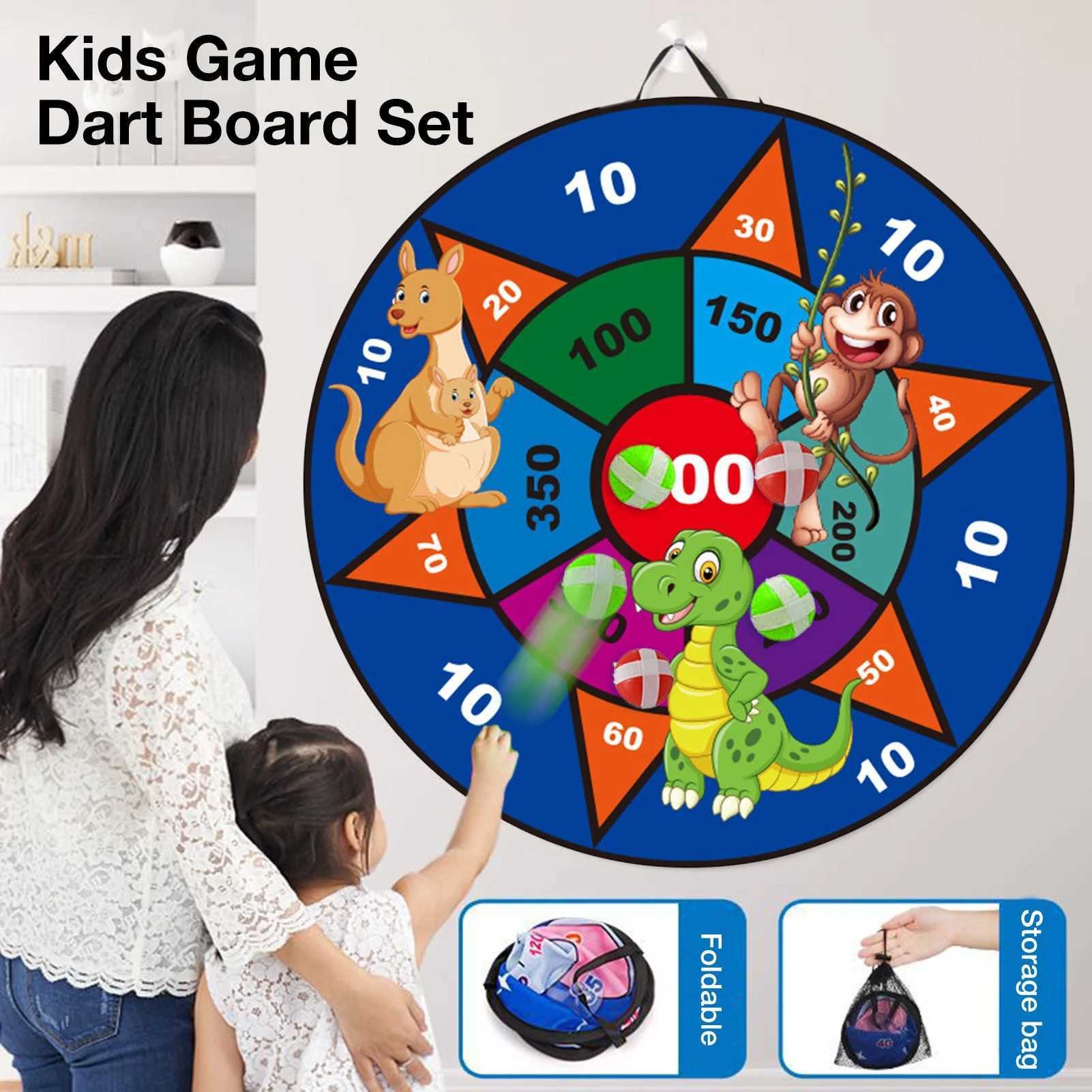 Children Dart Board Game Wall-mounted Sticky Ball Indoor Play Toy Home Family Entertainment Game For Kids Y240807