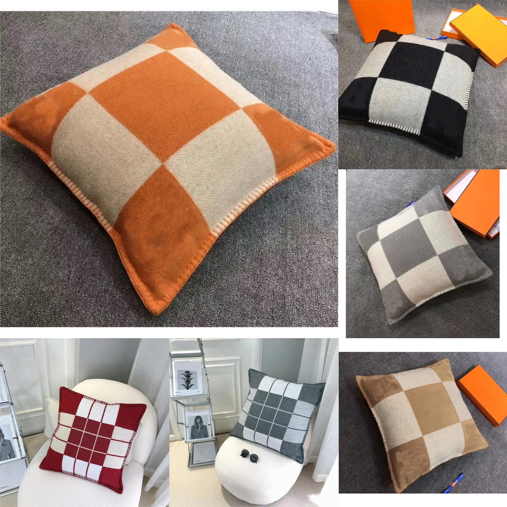 Letter designer pillow bedding home room decor pillowcase couch chair sofa orange car thick cashmere cushion multisize men women casual 24ss