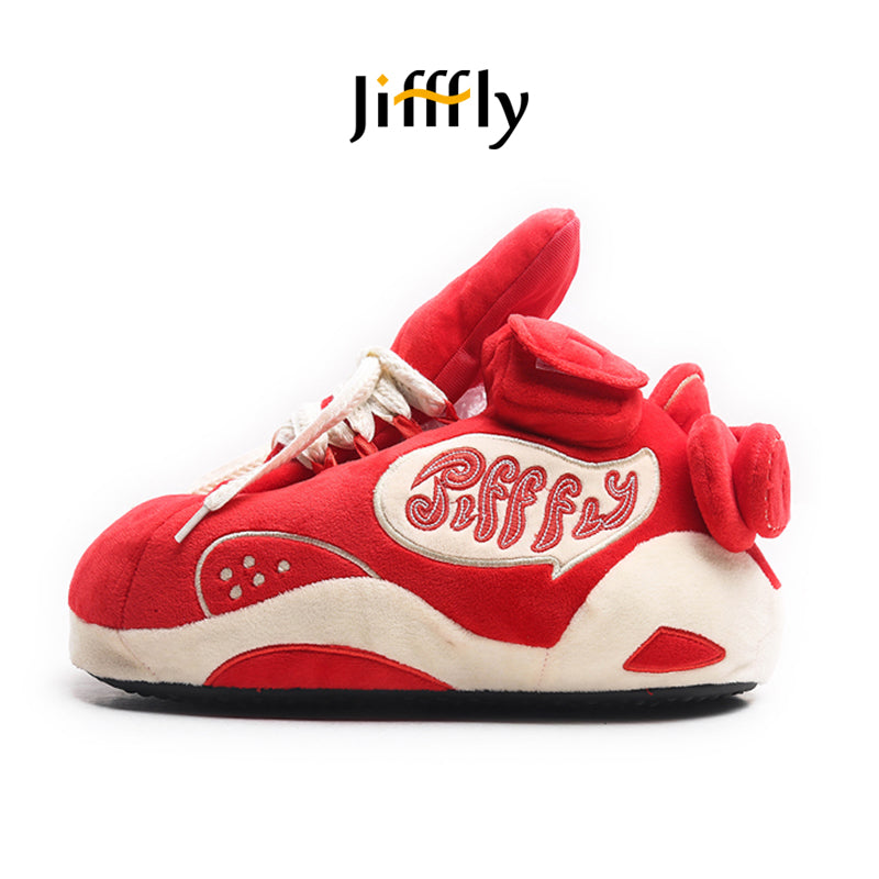 Jifffly Brand Designer Luxury Trend New Hot Selling Plush Embroidery Couple Style Big Bread Cotton Shoes Warm Cotton Slippers, Suitable For Outdoor