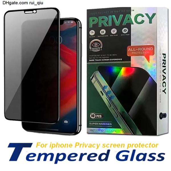 screen protector privacy tempered glass For iPhone 16 15 14 Pro Max 13 12 11 XR XS X 8 7 Plus 9H Screen Protector Wholesale front glass Anti