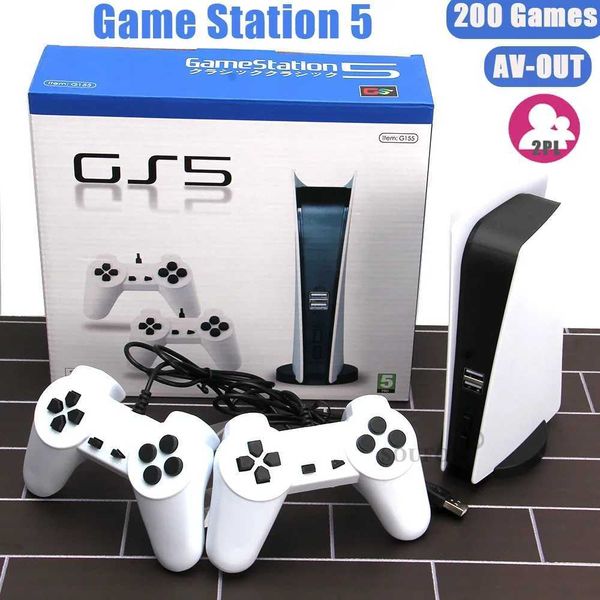 GS5 Game Station 5 video game console with 200 classic games 8-bit TV console retro USB wired handheld two game players AV output Y241109