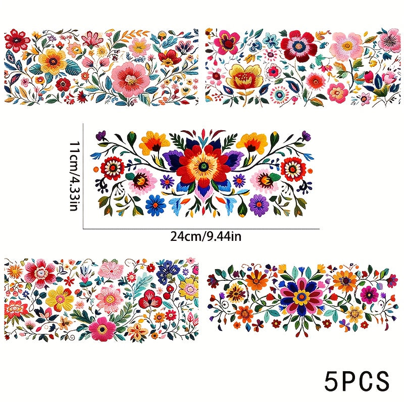 TEMU 5 Sets Of Mexican Dtf Cup Packaging Decals, Waterproof Adhesive Stickers For Cups And Bottles, Useful For Home Decoration. Dtf Transfer Stickers