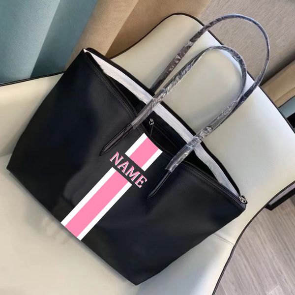 Women shopping tote bags Shoulder bag Can increase custom customisation personalisation Name streak design single-sided Real handbag L1