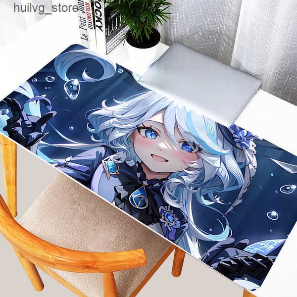 Pads Wrist Rests Genshin Impact Furina Mouse pad Computer Speed type carpet mat e-sports players Laptop Keyboard Mousepad Office Desk Mat Gi