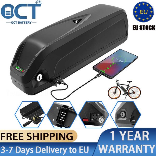 36V 18Ah 48V 19.2Ah 1000W Panasonic Cell Hailong Li-oin Battery Electric Bike Downtube Battery Rechargeable Lithium Batteries