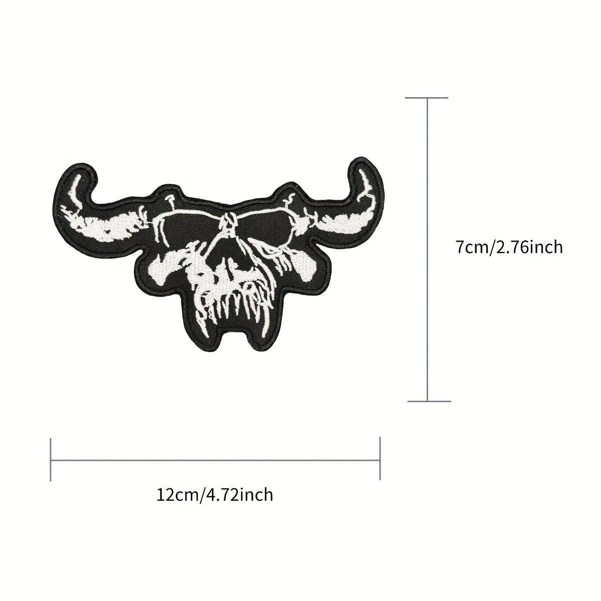 TEMU Embroidered Patch - Diy Iron-on-sew-on Applique For Clothing, Backpacks & Jeans - White-black Embroidered Patches For Clothes Patches For
