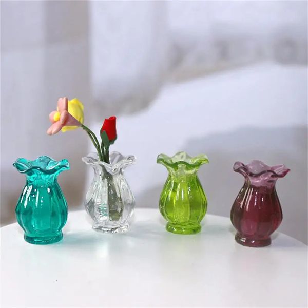 1 Mini Ceramic Vase Craft Arrangement Flower Home Garden Decoration Model Miniature Landscape Resin Model Decoration 241125