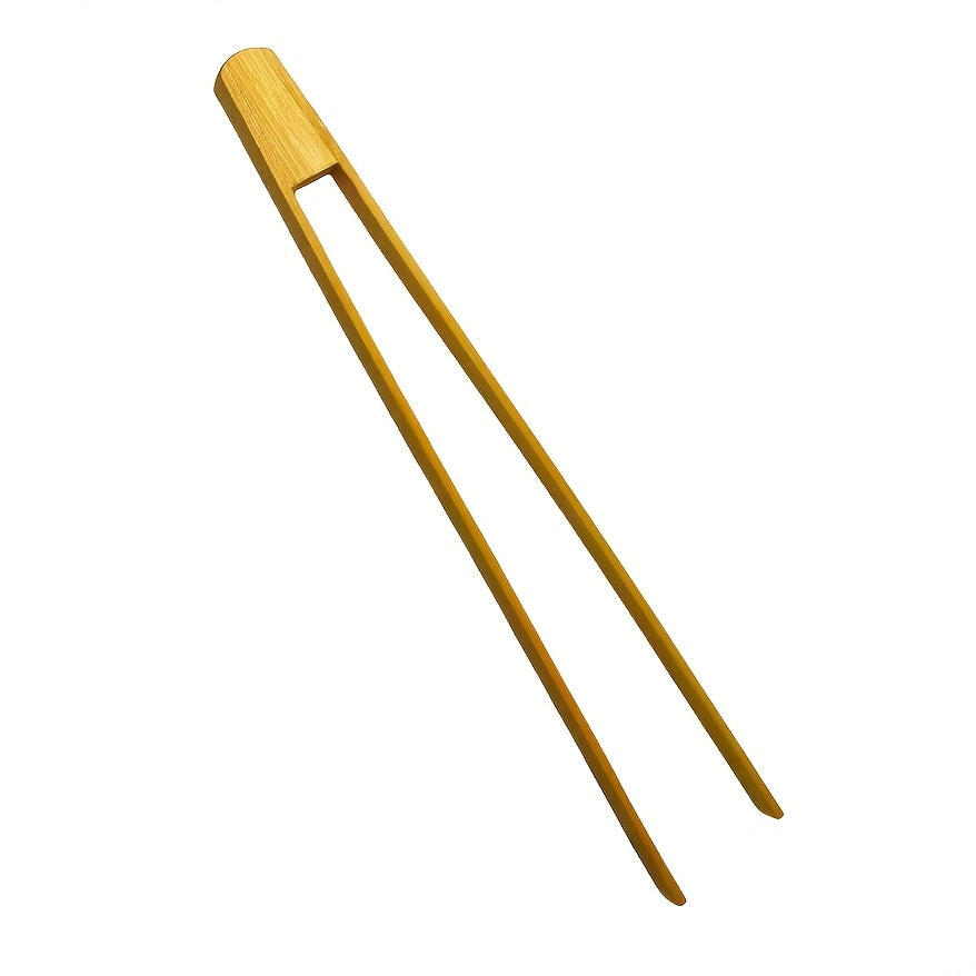 TEMU Versatile Wooden Tongs - Heat Resistant, Grilling Steak, Serving Bread & Pasta | Durable Kitchen Utensil