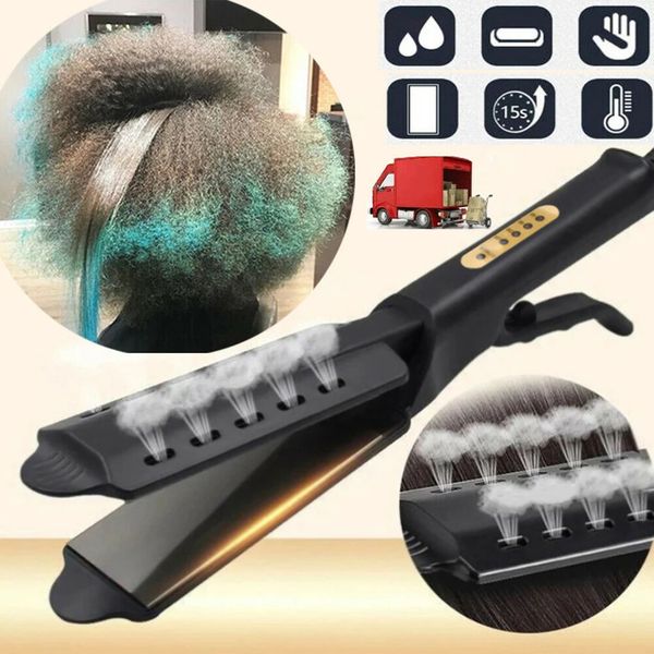 Four-gear Temperature Adjustment Ceramic Tourmae Ionic Flat Iron Hair Straightener For Women Widen Panel 240306