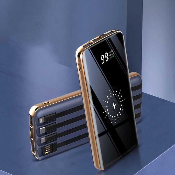 20000mAh Qi wireless charger power pack with built-in cable for fast charging suitable for iPhone 14 S23 Poverbank M241026