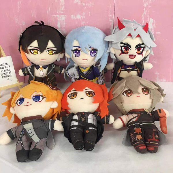 Plush Dolls Genshin Impact Toy Arataki Ganyu Zhong Li Xiao Tartaglia Kazuha Hu Tao Yae Miko Soft Doll Pillows Cosplay Cartoon 230323