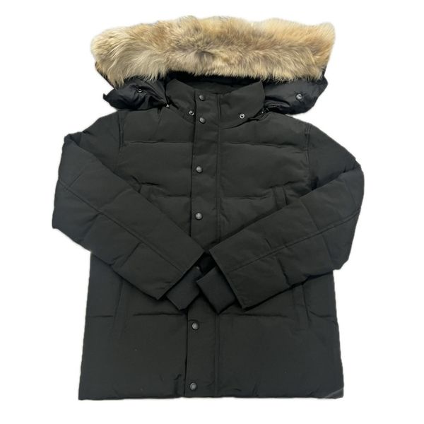 Men&#039;s Down Parkas Men Winter Fourrure Down Jacket Homme Warm Outerwear Wolf Fur Hooded Fourrure Manteau Parka Outdoor Coat Hiver Doudou