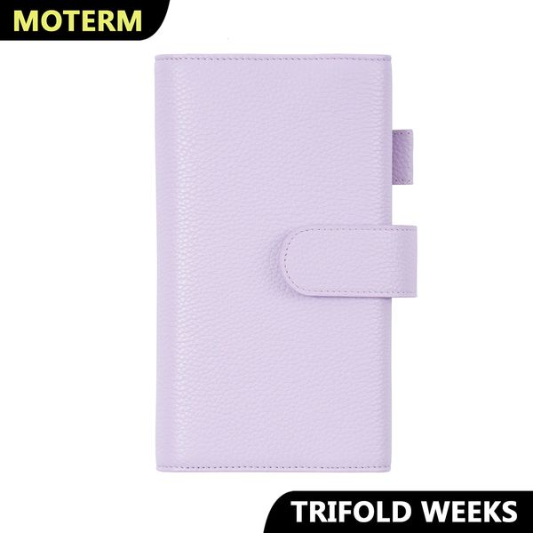 Moterm Arrival Trifold Cover No Back Pocket Suitable for Hobonichi Weekly Notebook Pebble Leather Planner Organizer Agenda 241008