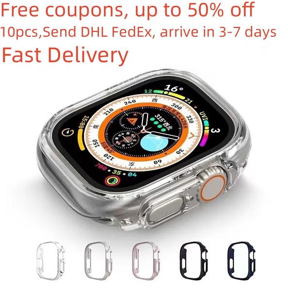 For Smart Watches U8 Series 49mm 1.99 Inch Screen Mixed Color Silicagel Fashion Watch Waterproond Drop-proof Case