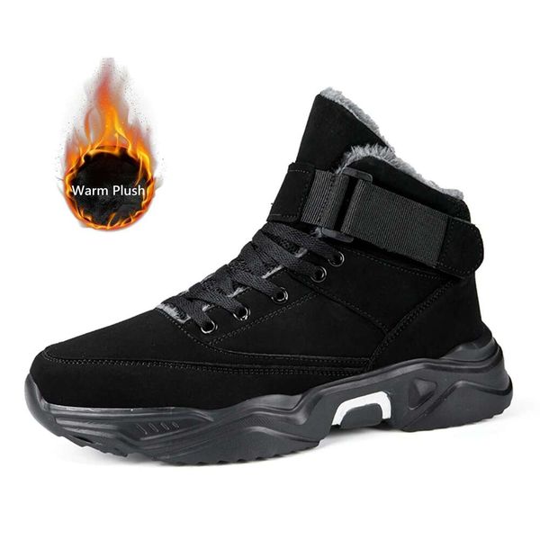 High Top Men Sneakers Outdoor Anti-slip Male Casua Leather Fashion Men&#039;s Anlkle Snow Boots Hombre Winter Shoes