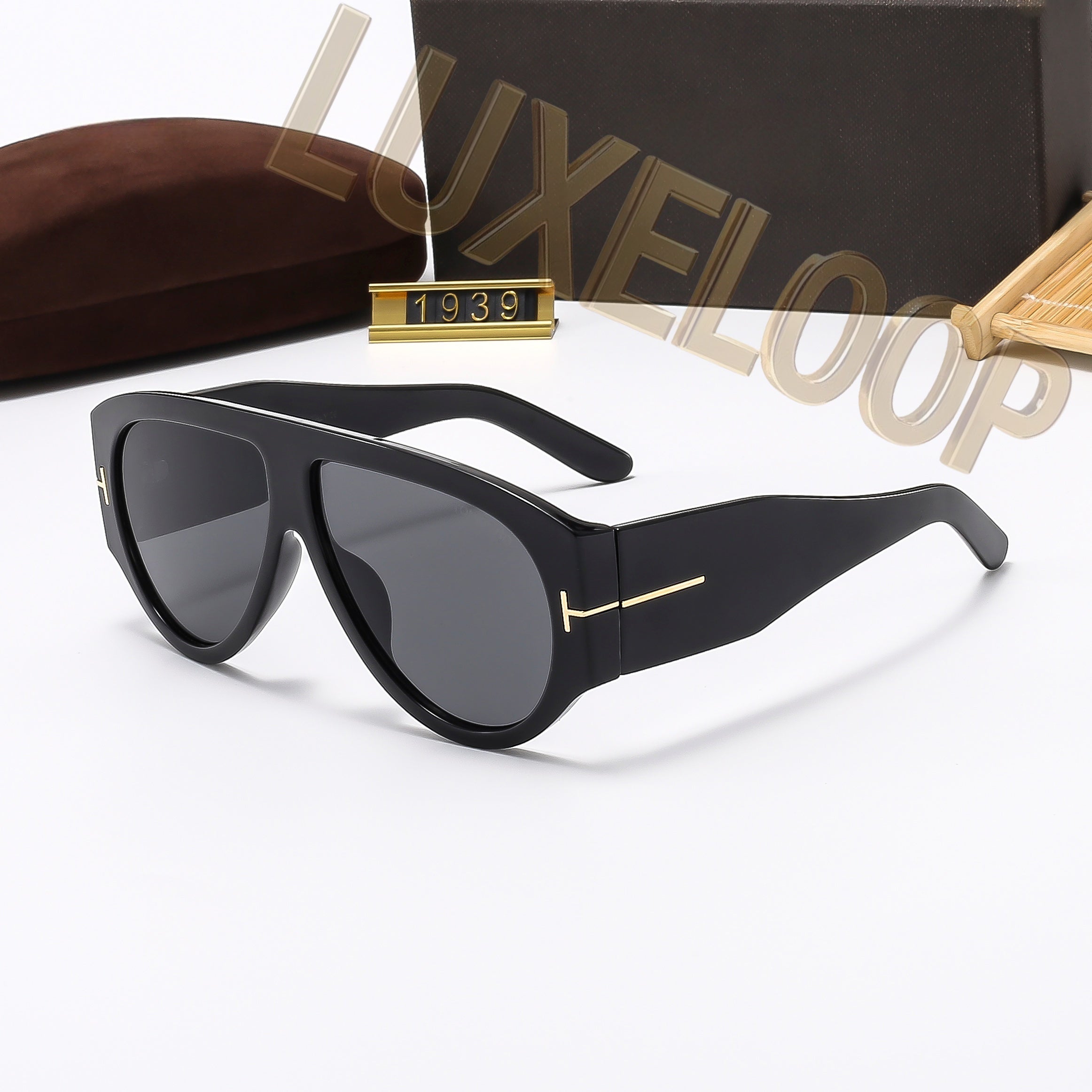T Logo Luxury Sunglasses 2025 - Oversized Mirrored Frames for Women | High-End Designer Eyewear, Instagram-Worthy Fashion