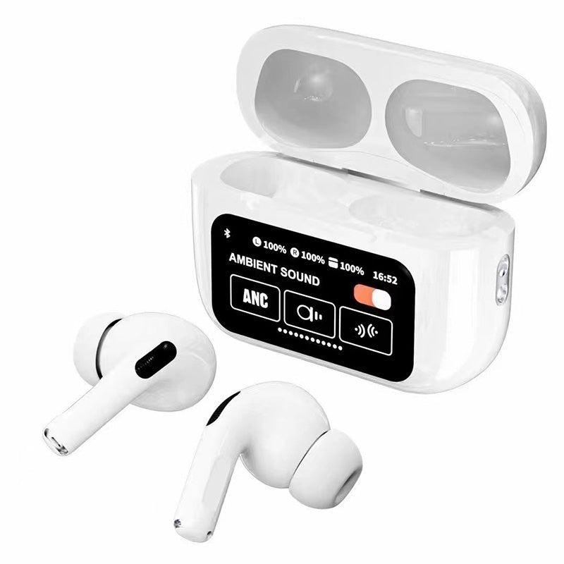 Screen Earphone A9 PRO ANC Wireless Earbuds In-Ear Noise Cancelling Headphones