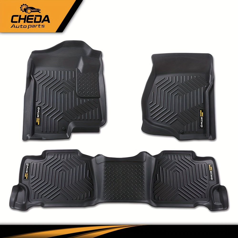 TEMU Floor Mats Waterproof Liners Fit For Silverado-for Sierra 1500 07-13
