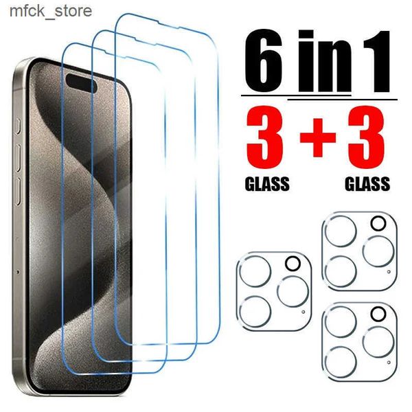 Cell Phone Protectors 6IN1 Tempered 11 Pro Max Camera Screen Protector For iPhone 15 14 16 Plus 13 12 Lens Glass J241202