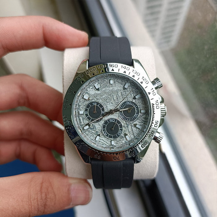 caijiamin Mens Watch Automatic Quartz Movement Super Long Standby High Strength Scratch resistant Mirror Alloy Folding Buckle rolej Leisure Cosmogra