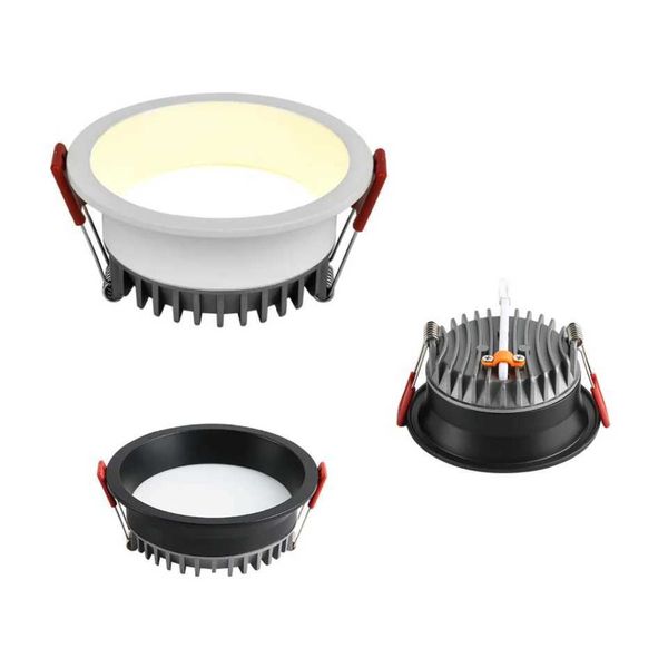 Recessed Anti-glare LED Downlight smd 5W7W 10W 12W15W18W20W24W Deep Cylinder Narrow Frame Dimmable AC85-265V Interior lighting Y240822