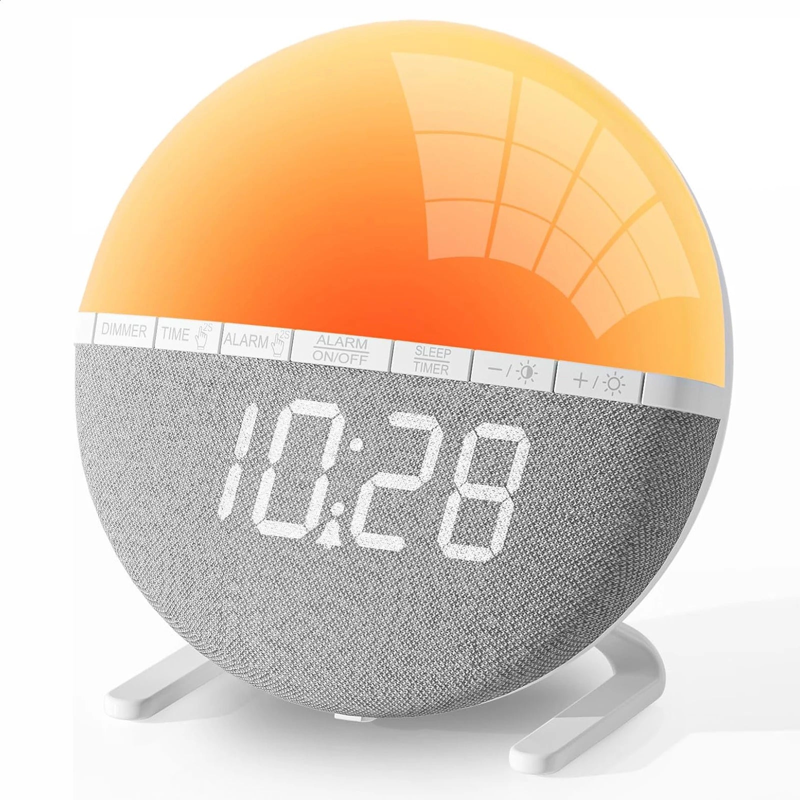 Sunrise Light Alarm Clock Wake Up Alarm Clock Snooze 7 Ringtones Sleep Assist 9-Color Night Light Bedside Table LED Watch 240918