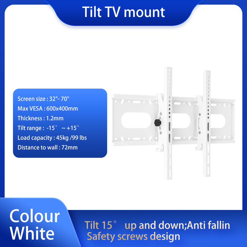 Tilt TV mount Adjustable Tilt Wall Mount for TVs - Versatile Installation Bracket