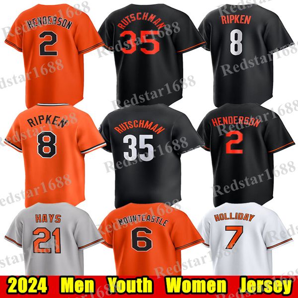 Custom S-4XL 2024 City Connect baseball jersey Adley Rutschman Cal Ripken Gunnar Henderson Jackson Holliday Corbin Burnes Cedric Mullins Men