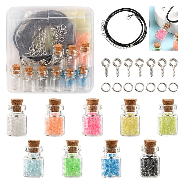 DIY Wishing Bottle Pendant Halskette Making Kit