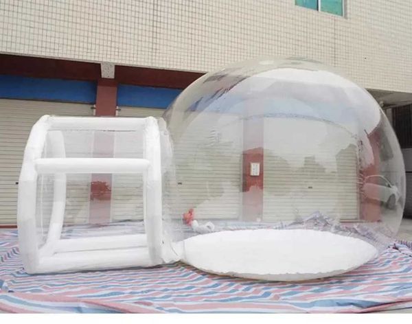 Fast Delivery 2 People Outdoor Single Tunnel Inflatable Bubble Dome Tent Eco Home With Fan 3-4-6M Dia Igloo Clear House Hotel