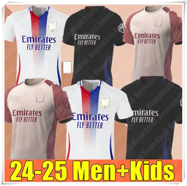 24 25 Maillot de foot Soccer JerseyS Lyonnais CAQUERET TOLISSO TAGLIAFICO JEFFINHO OL AOUAR Fans Player football shirts 2024 2025 TRAORE SAR