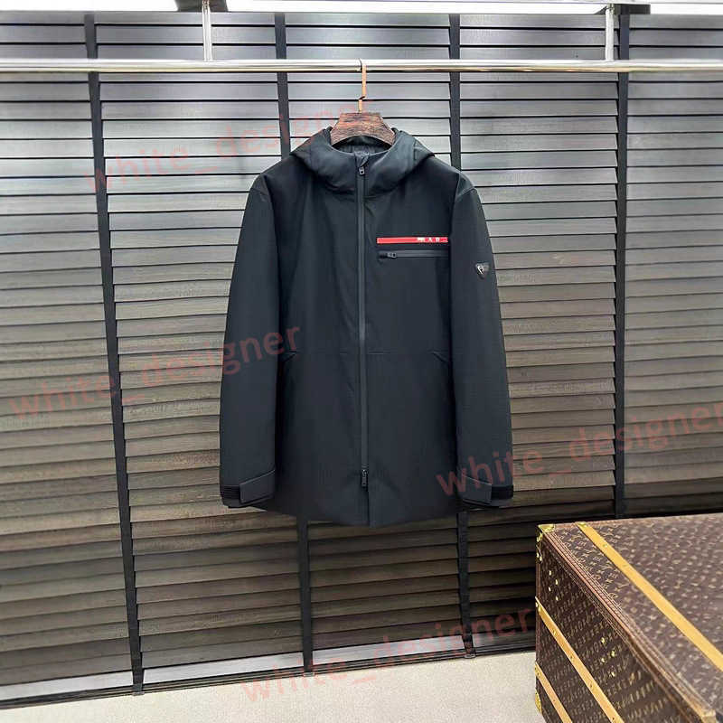 Designer Men&#039;s Down Parkas Correct Version High-End Autumn Winter New Zipper Pocket Design jackets 90 White Duck Down Men&#039;s Mid-Length Dow