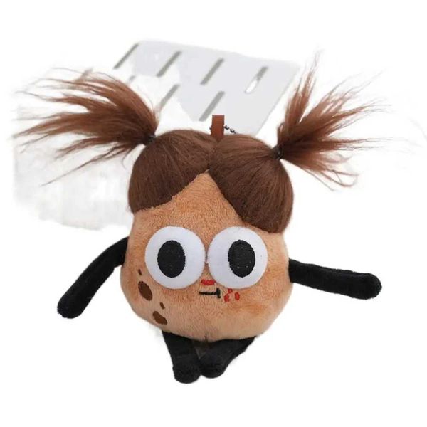 2023 New Fun Fried Hair Potato King Plush Toy Pendant Sausage Mouth Fabric Cotton Doll Cartoon Key Doll Womens Bag PendantW240903