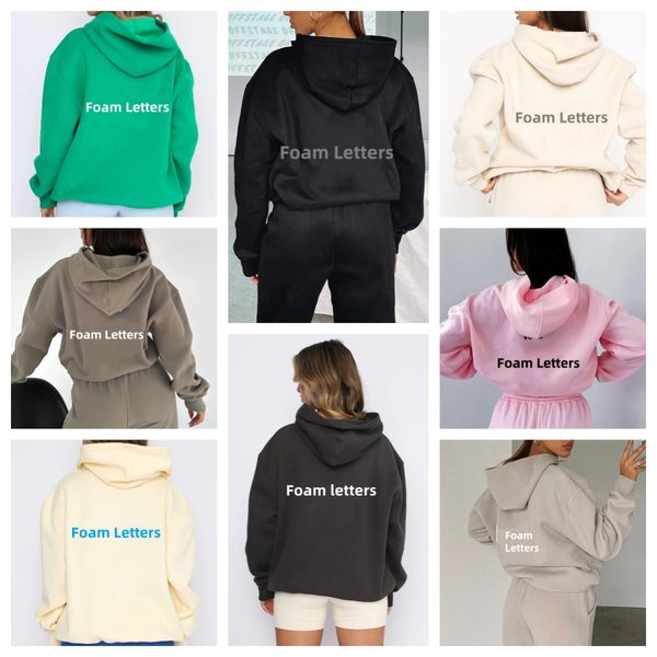 Hoodies Designer Mulheres Sorto Sweothirts Letras de espuma Clothing Sporty Longo de mangas compridas Trechos com capuz
