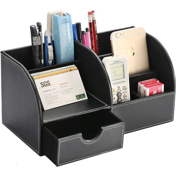 1Pc Desktop Pen Holder Stationery Pencil Cosmetics Organizer for Desk Office School Storage Case Accessories 231220