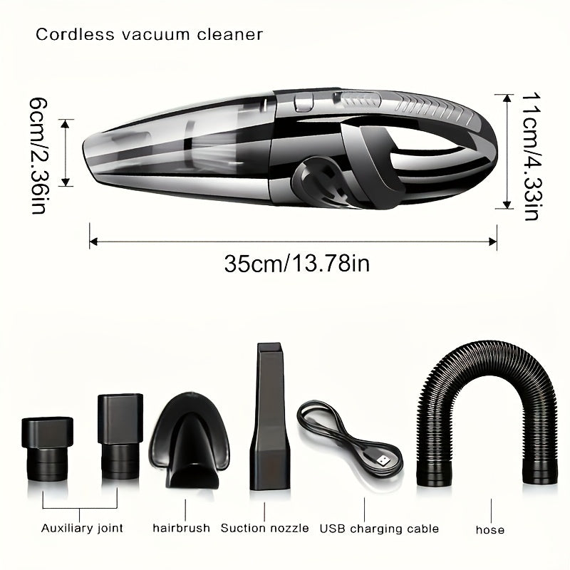 TEMU Car Vacuum Cleaner, Used For Dry And Wet Cleaning, Handheld Vacuum Cleaner, Easy To Hair - Keyboard Cleaning, Multi Use