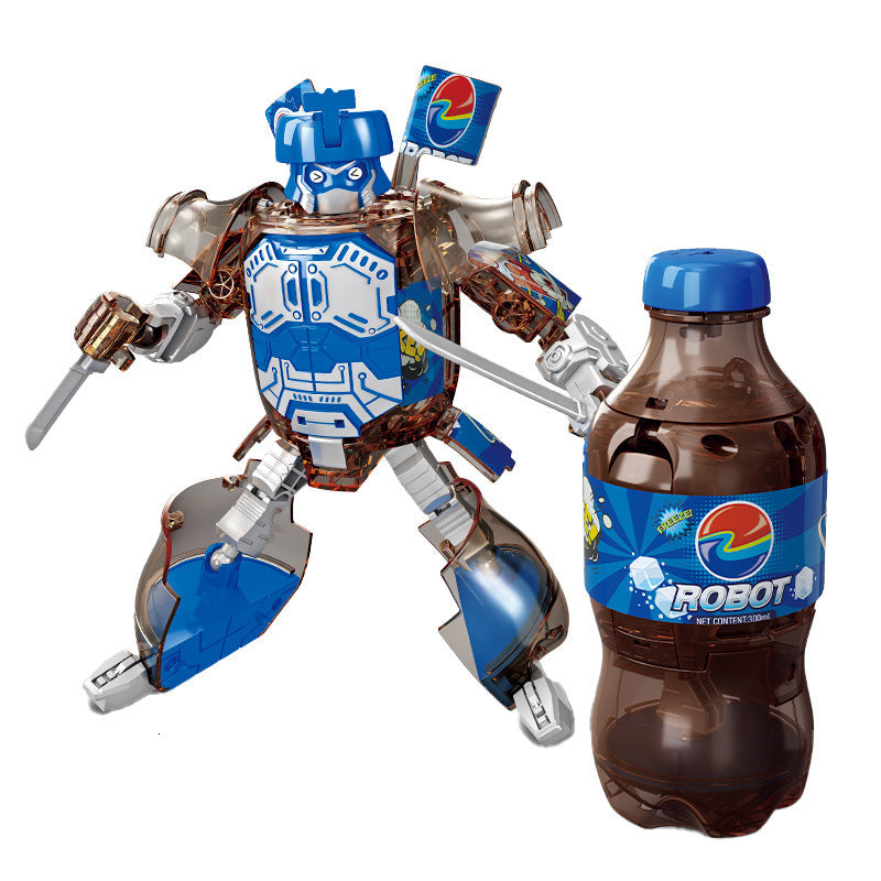 Original Design Transformation Bottled-canned Soda Beer Bottle Transforms Into Cola Beverage Robot Warrior Model