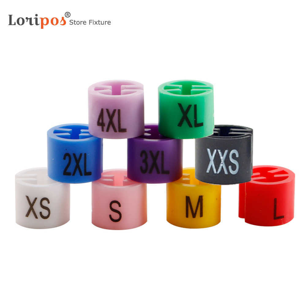 150pcs Plastic Clothes Hanger Size Markers Color-coding Hanger Sizes Hangers Tags Marker Garment Size For Wire