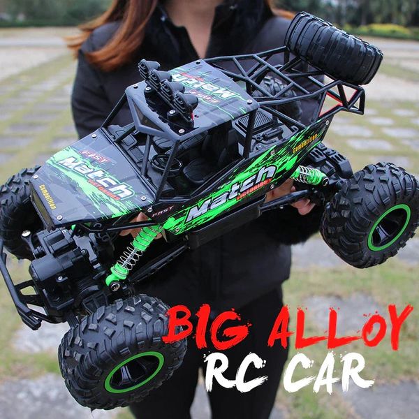 ZWN 1 12 - 1 16 4WD RC Car With Led Lights 2.4G Radio Remote Control Buggy Off-Road Control Trucks Boys Toys for Children 240328