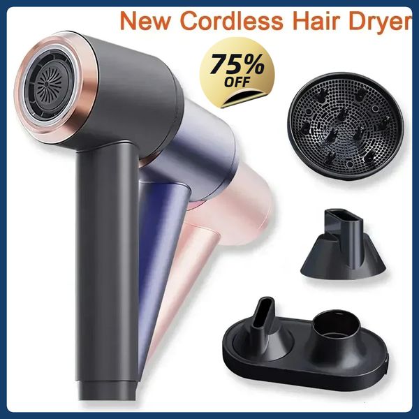 Professional Wireless Hair Dryer Touch Screen Control Portable Travel-Household 15000Mah 300W Hot And Cool Air Strong Wind