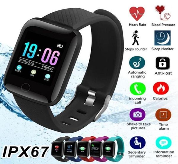 Bracelet Smart Fitness Tracker Heart Rate Blood Pressure Monitor IP67 Waterproof Sports Smart Band 116 Plus For Android IOS 116plu8726297