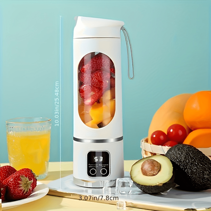 TEMU [rechargeable Mini Blender] 10-blade Portable Juicer - Usb Rechargeable Mini Blender - Digital Display, 3 , Easy-to-clean, Ideal For Smoothies &