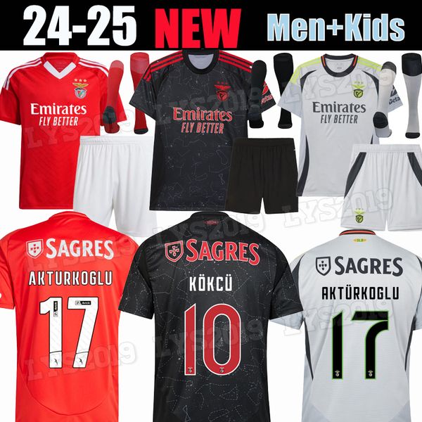 24 25 KOKCU BeNfIcA Soccer Jerseys A.CABRAL NERES OTAMENDI 2024 2025 Fans Player Version Football Shirts JOAO VEVES AURSNES ROLLHEISER Men K