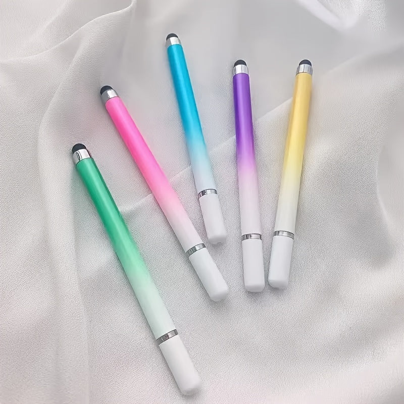 TEMU 2pcs-4pcs-5pcs Vibrant Gradient Stylus Pens - Dual Tips, Accurate Drawing & Smooth Writing - Universal For Iphone, , Devices, Tablets - Ideal